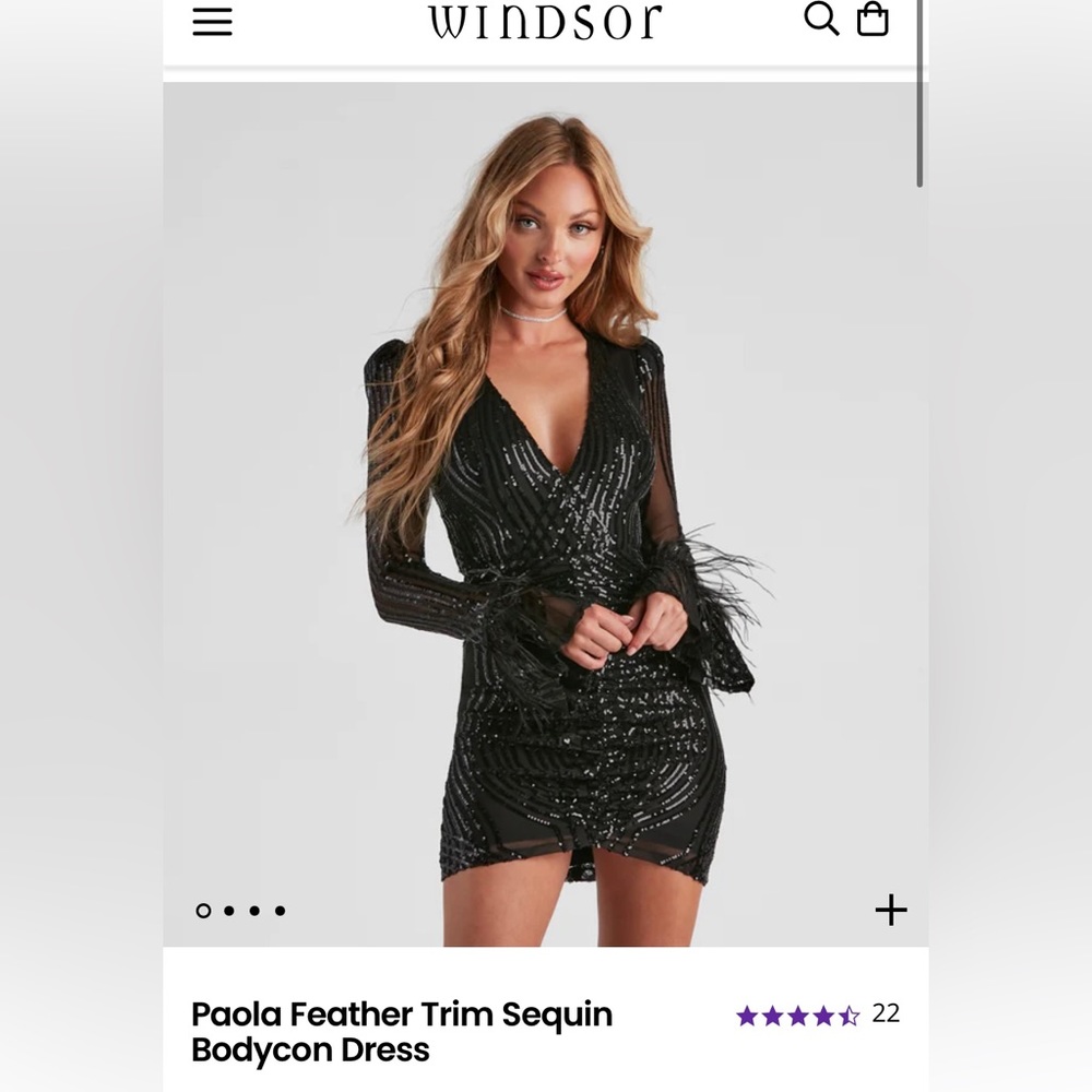 Windsor black sequin dress